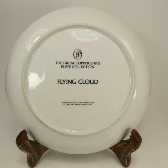 FLYING CLOUD Great Clipper Ships Plate Collection 1981 Franklin Porcelain UHH&L - Picture 10 of 11